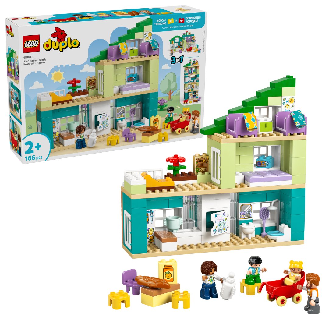 LEGO DUPLO 3-in-1 Modern Family House with Figures 10470