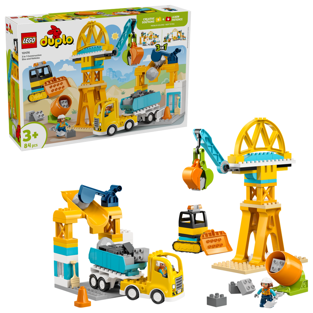 LEGO DUPLO 3-in-1 Construction Site and Vehicles 10476