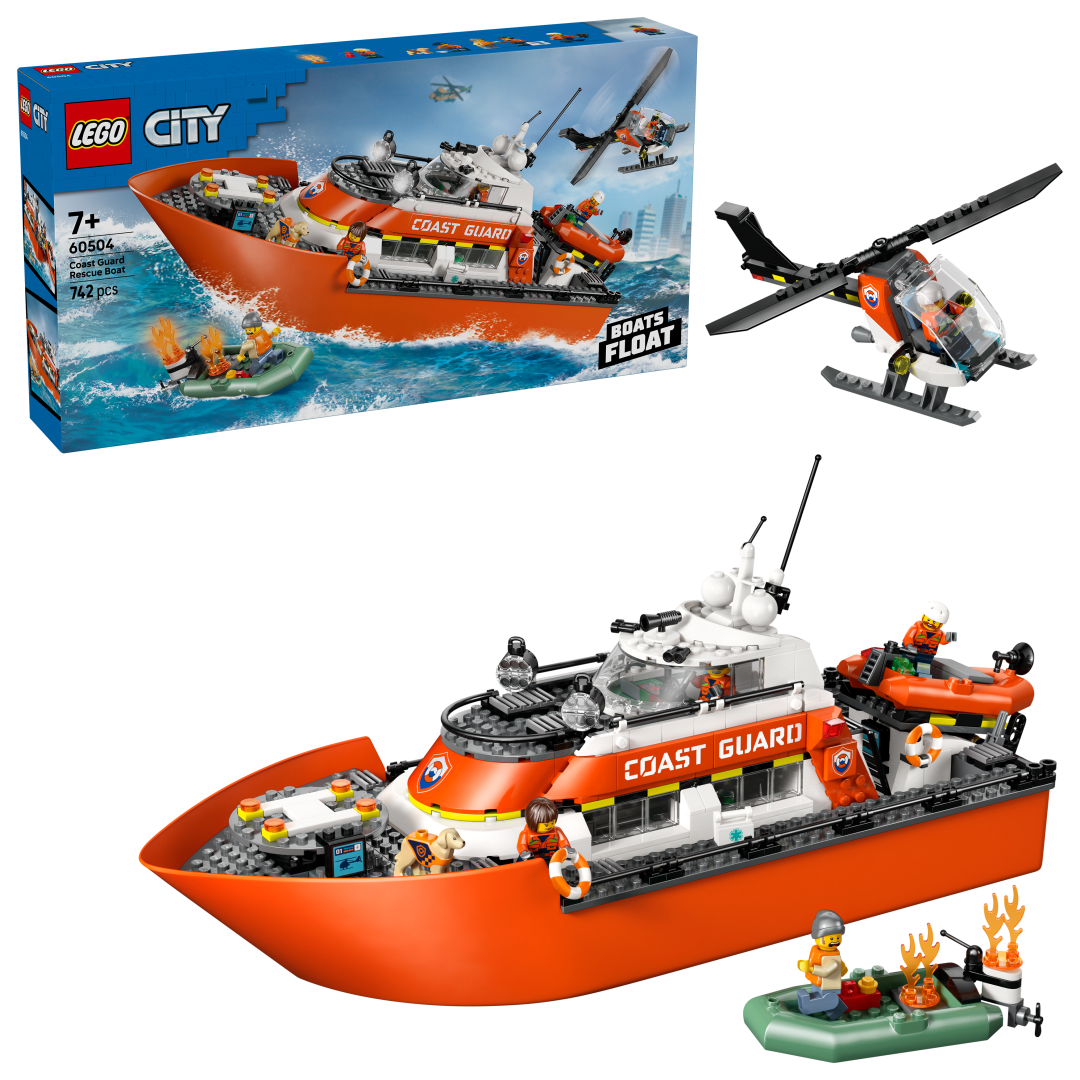 LEGO City Coast Guard Rescue Boat & Helicopter 60504