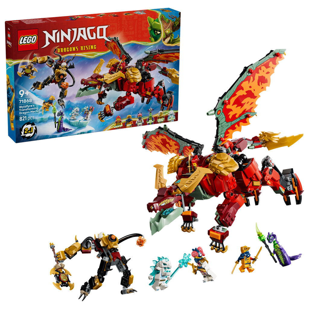 LEGO NINJAGO Wyldfyre's Transforming Dragon Mech 71868
