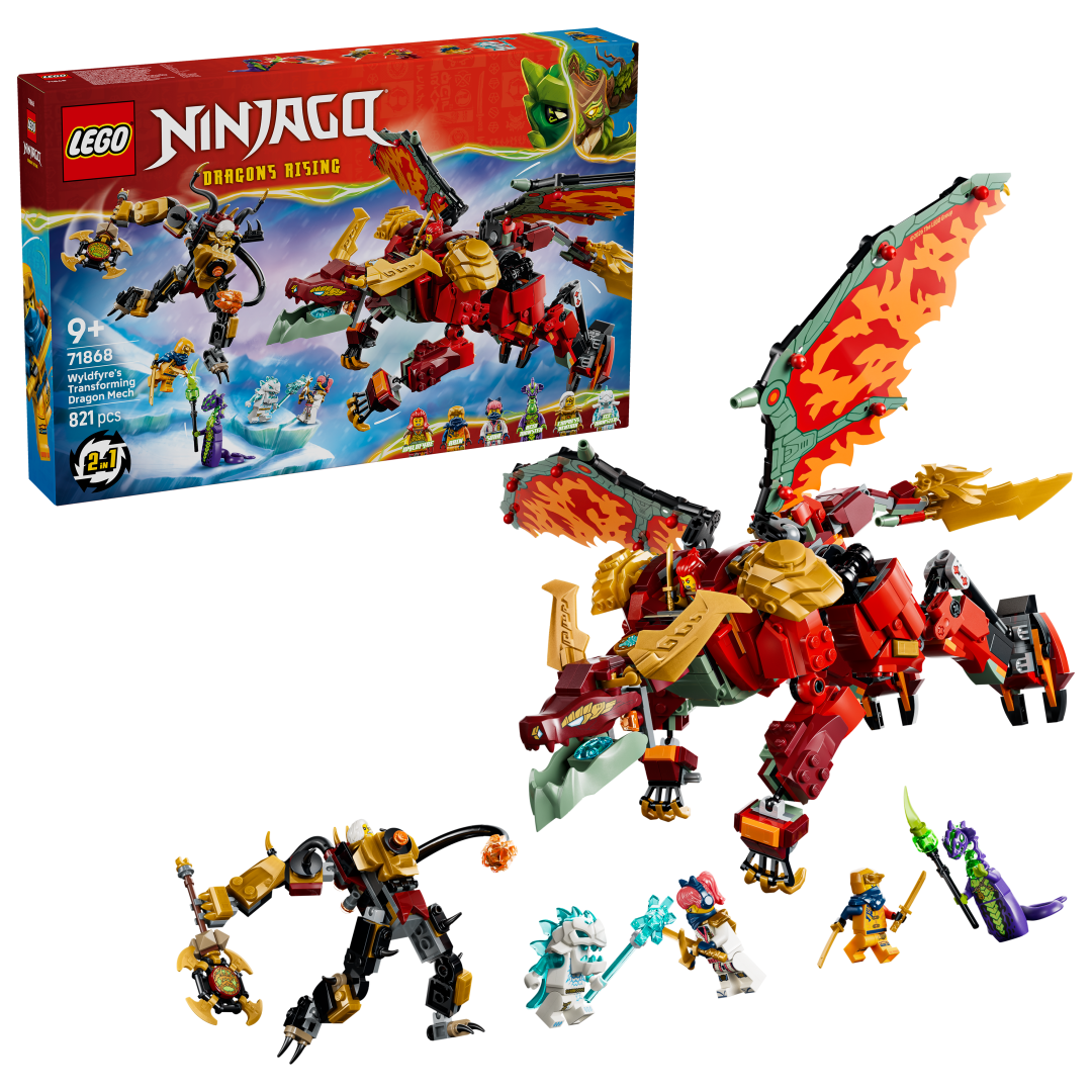 LEGO NINJAGO Wyldfyre's Transforming Dragon Mech 71868