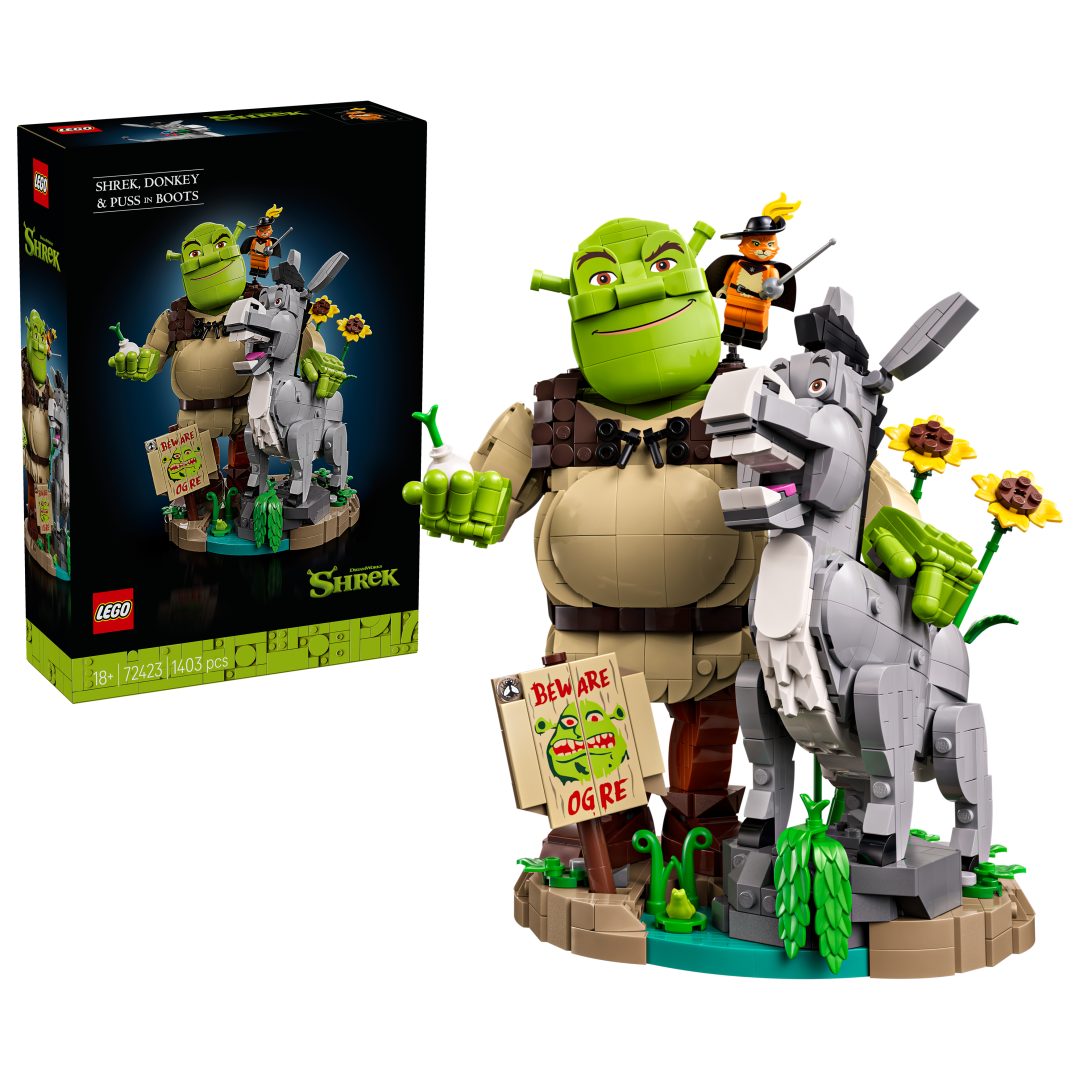 LEGO ICONS Shrek, Donkey & Puss in Boots 72423