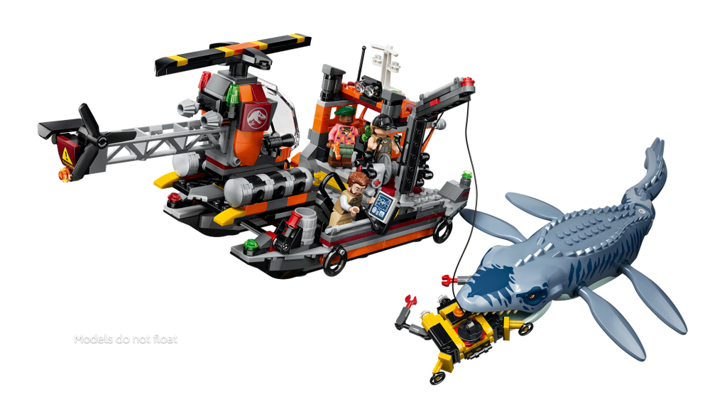 LEGO Jurassic World Mosasaurus Dinosaur Boat Attack 77983