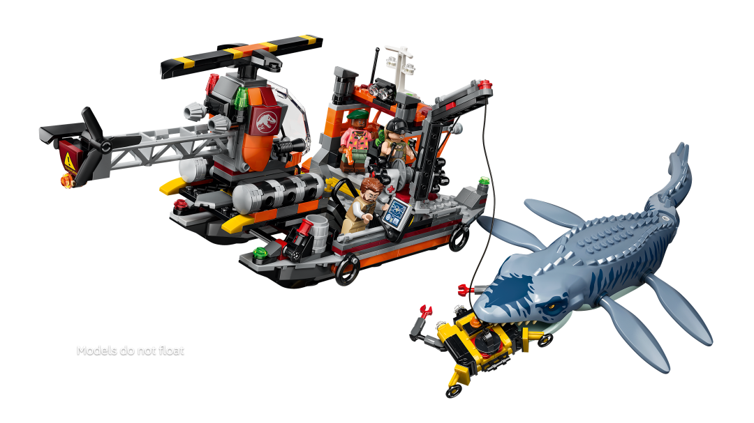 LEGO Jurassic World Mosasaurus Dinosaur Boat Attack 77983