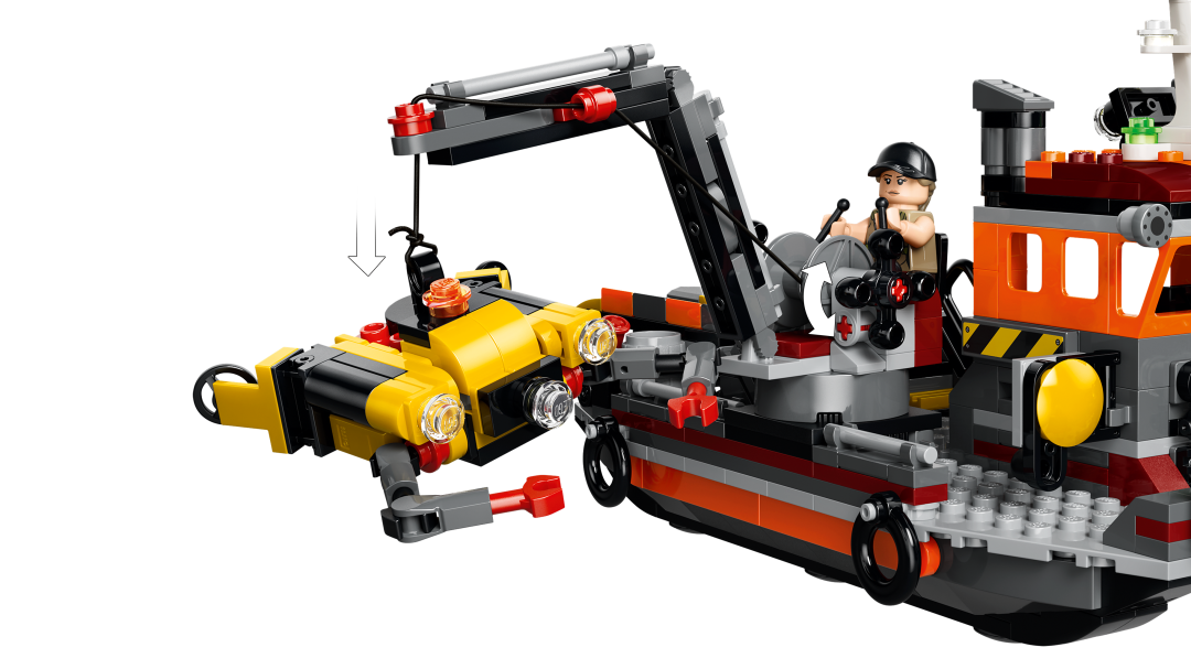 LEGO Jurassic World Mosasaurus Dinosaur Boat Attack 77983