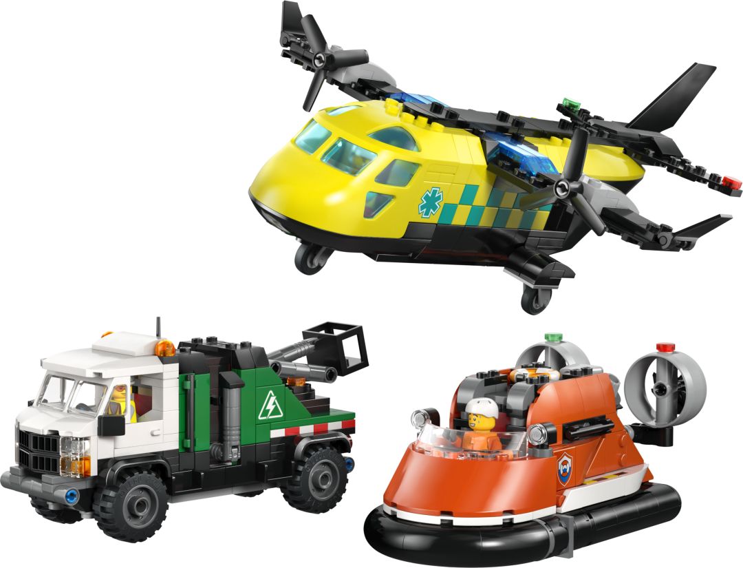 LEGO City Airplane, Service Truck & Hovercraft Remix 60505