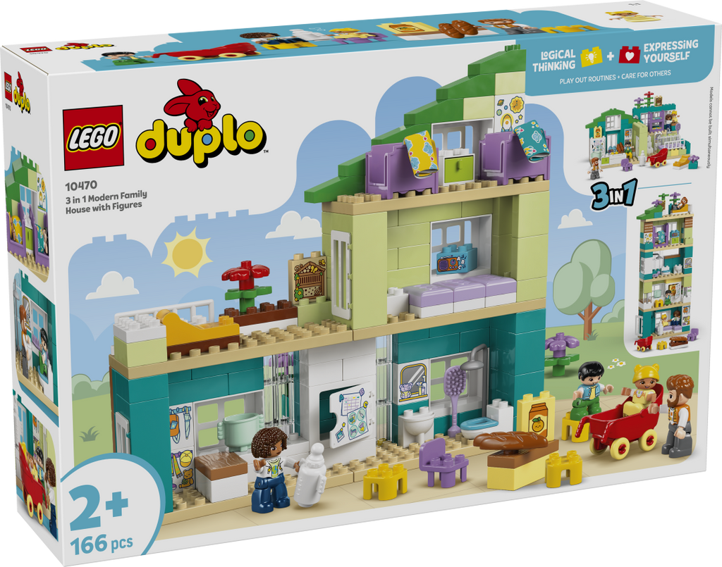 LEGO DUPLO 3-in-1 Modern Family House with Figures 10470