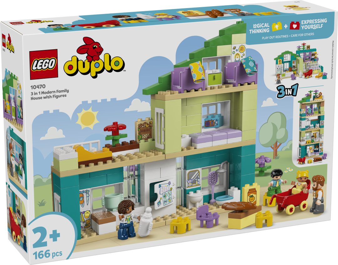 LEGO DUPLO 3-in-1 Modern Family House with Figures 10470