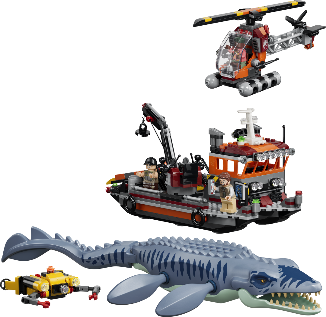 LEGO Jurassic World Mosasaurus Dinosaur Boat Attack 77983