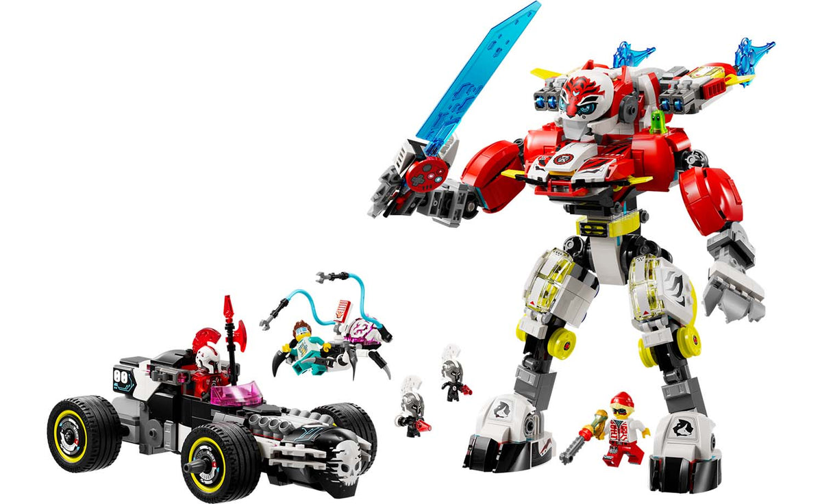 LEGO DREAMZzz Cooper's Tiger Mech & Zero's Hot Rod Car 71497