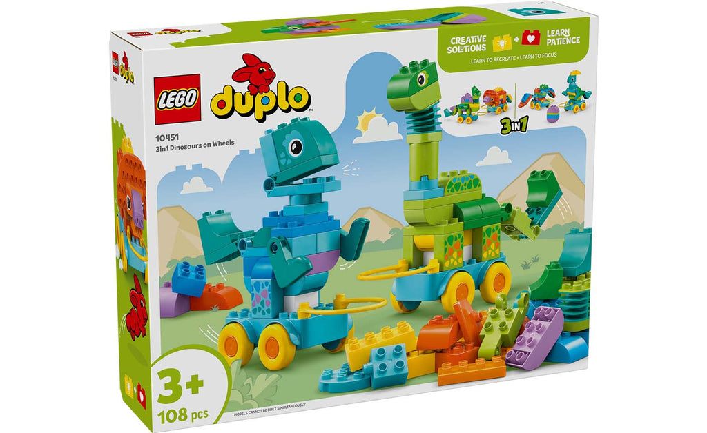 LEGO DUPLO 3-in-1 Dinosaurs on Wheels 10451